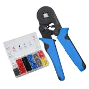 Ferrule Crimping Tool Kit, Cold Crimped Wire Terminal Ferrule Crimper Plier (...