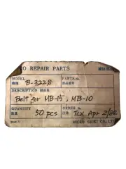 MICRO SEIKI MB-10 MB-15 TURNTABLE BELT NEW OLD STOCK