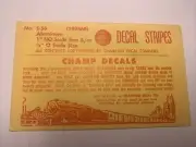 HO Champ Decals S-56 Aluminum Stripes 1" HO or 1/2" O Scale