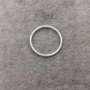 Silver Finish Open Twisted Wire Circle/Hoop Shaped Plated Copper Components