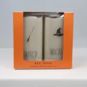 Rae Dunn 2-Pack Flameless LED Wax Candle Set - Halloween Wicked Witch NIB