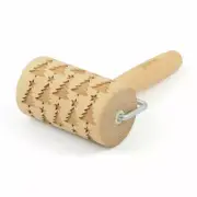 Folkroll dough roller Christmas tree rolling pin embossing roller pattern bee...