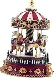Carousel Music Box, Resin Musical Boxes, Holiday Decoration, Desktop Ornament
