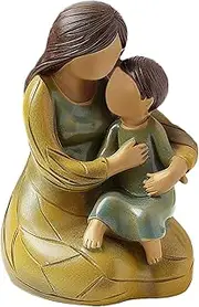 Mother and Son Hugging Resin Figurines | Decorative Statues for Bedroom, Living Room, Tabletop, & Shelf Display