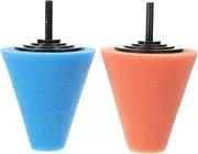 2Pcs Drill Polishing Pad Shaped Buffer Sponge for Precise Wheel Polishing for DIY Enthusiasts Professionals for Automotive Care