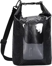 Vaveren Waterproof Phone Pouch Dry Bag 5L Float Bag Outdoor Sport Bag Airtight Waterproof Bag Roll Top Sack for Surfing Beach Rafting, Black
