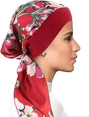 [FADACHY] Chemo Headwear for Women,Chemo Caps Lightweight for Summer with Head Scarf,Silky Soft Hair Turbans Fashion