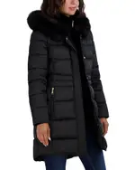 Tahari Dana Hooded Faux Fur Trim Puffer Coat