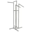 Econoco Cloth Rack 36"Wx72"H 4Way SquareTubing 2Straight+2Slanted Arm Adjustable