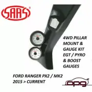 SAAS Pillar Pod Gauge Package for Ford PX2 PX3 Ranger 2015 > 2022 Boost & EGT (for: Ford)