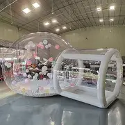 Outdoor Clean Inflatable House, Waterproof Dome Bounce House, Inflatable Bubble Camping Tent, Transparent, 3M