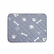 Washable Pet Dog Cat Puppy Training Pee Pads Cushion Bed Absorbent Mat Grey Bone