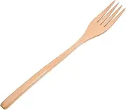 PartyKindom Long Handle Wooden Fork for Salad Mixing and Serving Ergonomic Design Kitchen Utensil Wooden Fork for Spaghetti and Fruit Easy to Clean Household Kitchen Tool