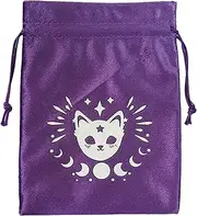 Drawstring Tarot Bag - Velvet Drawstring Bag for Tarot, Multifunctional Tarot and Dice Bag Card Holder, Jewelry Accessories Storage Bag Pouch for Tarot and Dice, Ztd05-purple, Consulte la descripción,