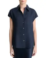 Vince Linen Cap Sleeve Shirt
