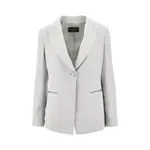 [EMPORIO ARMANI] EMPORIO ARMANI ICON chevron cady single-breasted jacket Woman 40 40 Grey