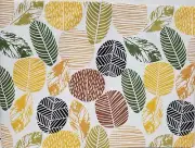 Peva Vinyl Kitchen Tablecloth 52" x 52" Square (4people) MULTICOLOR LEAVES, BH