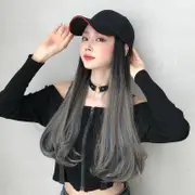 60cm Long Curly Gradient Hair Cap Wig