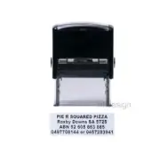 Personalised Self Inking Rubber Stamp Customised Business Name Address 18x47mm