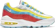 [Nike] Boys' Big Kids Air Max 95 Casual Shoes, Blue Fury Summit White Optic Yellow, Medium