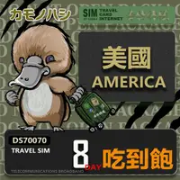 在飛比找ETMall東森購物網優惠-【鴨嘴獸 旅遊網卡】Travel Sim 美國 加拿大 8日