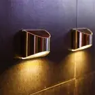LED Solar Powered Fence Light Wall Lights Step Path Decking Garden Security Lamp