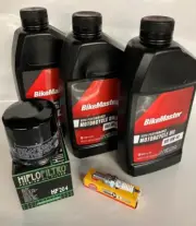 Kawasaki KVF650 750 Prairie Brute Force Oil Change Kit NGK Spark Plug Tune Up