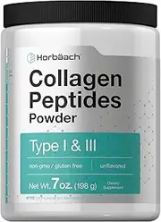 Multi Collagen Powder 7 oz | Type I and III | Hydrolyzed Collagen Peptide Protein Powder | Keto & Paleo Friendly | Unflavored & Gluten Free | by Horbaach