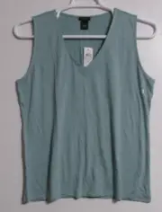 Women's Ann Taylor Factory V-Neck Rayon/Spandex Tank Top Size Large