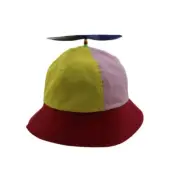 Rainbow Windmill Shape Hat Foldable Parents Kids Bucket Hat Summer Sunproof