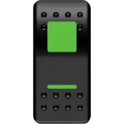 Moose Utility Division Rocker Switch - On/Off - Green | GNG-PWR