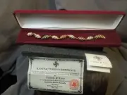 NIB Camrose & Kross Jacqueline Kennedy Gold Tone Crystal Faberge Egg Bracelet