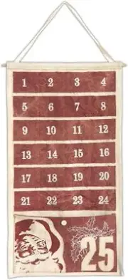 Primitives By Kathy Vintage Primitive Style Canvas Countdown Advent Calendar