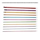 Set of 11 Aluminum Tunisian Crochet Hooks with Eye Catching Metallic Colors