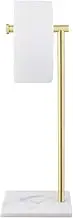 KES Natural Marble Free Standing Toilet Paper Holder Stand Bathroom Tissue Roll Holder SUS304 Stainless Steel Brushed Gold Finish, BPH285S1-BZ