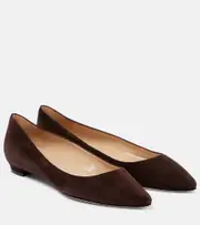 [Manolo Blahnik] Manolo Blahnik Lanza BB suede ballet flats AU 6 brown