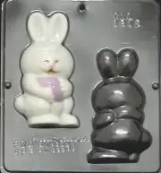 Bunny Holding Egg Chocolate Candy Mold Easter 1815 NEW