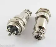 5pcs XLR 3 Pins 16mm Audio Cable Connector Chassis Mount 3 Pin Plug Adapter