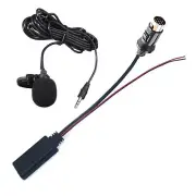 Audio Music AUX Cable+Microphone For Kenwood 13 Pin CD Stereo Bluetooth Connect