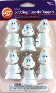 NEW Bobble Head Halloween Ghosts Cake Topper 6 count Wilton