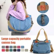 Large Capacity Lady Messenger Shoulder Bag Shopping Canvas Purse Handbag Satchel