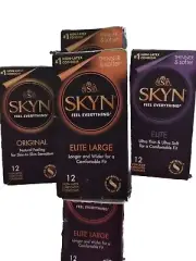 Condoms SKYN Non Latex Extra Large Natural, 12 Count New In Box Exp 6/30/2027