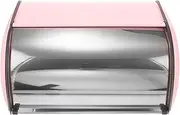 Luxshiny Bread Storage Box Dry Food Storage Loaf Storage Container Large Bread Keeper Retro Bread Bin Bread Saver Counter Bread Boxes Kitchen Supplies Pink Stainless Steel Toast