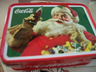 2014 COCA COLA COKE SANTA bottle MINI Square LUNCH BOX ORNAMENT