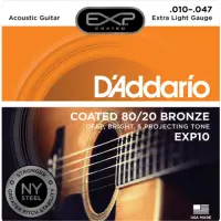 在飛比找Yahoo奇摩購物中心優惠-DAddario DDXF-EXP10 黃銅民謠木吉他套弦