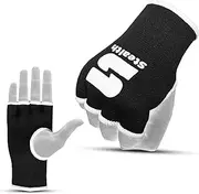 Stealth Sports Boxing Hand Wraps Inner Gloves – Premium Boxing Inner Gloves – Half Finger Boxing Punching Mitts – Elasticated Wrap Boxing Mitts for Kickboxing, Muay Thai, MMA