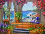 Seascape Tile Backsplash Senkarik Art Ceramic Mural MSA228
