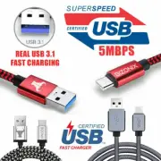 USB C Fast Charger Cable Type C Charging For Samsung S20 S10 S9 S8 Plus Note 20