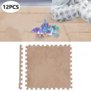 12pcs Foam Floor Puzzle Exercise Mat Camel Interlocking EVA Tiles Non-slip mat