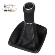 Gear shift knob boot for Ford Mondeo MK4 5gear leather stitch silver B90 (for: Ford)
